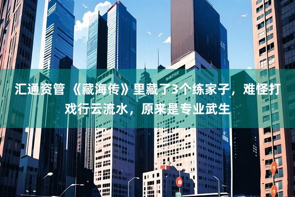 汇通资管 《藏海传》里藏了3个练家子，难怪打戏行云流水，原来是专业武生